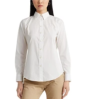 Lauren Ralph Lauren Easy Care Point Collar Long Sleeve Cotton Blend Shirt