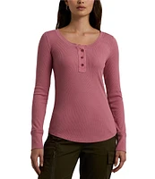 Lauren Ralph Lauren Stretch Cotton Long-Sleeve Henley Tee