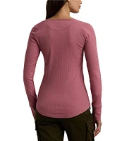 Lauren Ralph Lauren Stretch Cotton Long-Sleeve Henley Tee