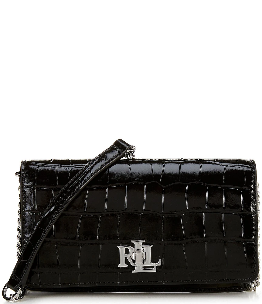 Lauren Ralph Lauren Embossed Crossbody Turn-Lock Tech Case