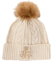 Lauren Ralph Lauren Embroidered Cable Beanie