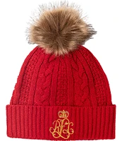 Lauren Ralph Lauren Embroidered Cable Beanie