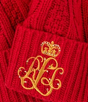 Lauren Ralph Lauren Embroidered Cable Beanie