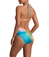 Lauren Ralph Lauren Engineered Paradise Floral Halter Neck One Piece Swimsuit