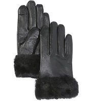 Lauren Ralph Lauren Faux Fur Lined Sheepskin Touch Gloves