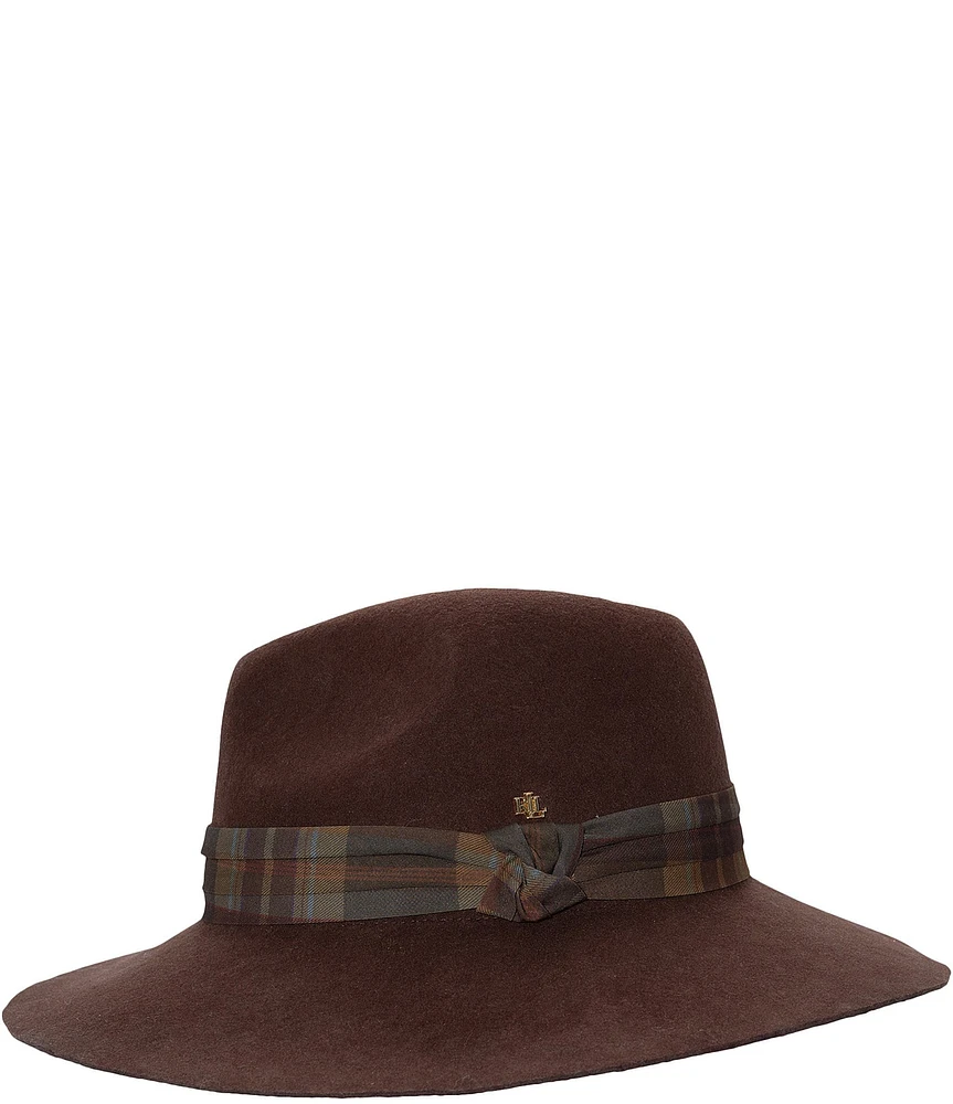 Lauren Ralph Lauren Felted Wool Fedora Hat with Printed Band