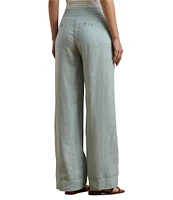 Lauren Ralph Lauren Flat Front Mid Rise Drawcord Waist Pants