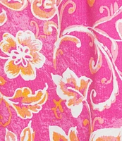 Lauren Ralph Lauren Floral Print Double Strap Scoop Neck Knit Short Nightgown