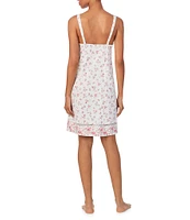 Lauren Ralph Lauren Floral Print Sleeveless Scoop Neck Knit Short Nightgown