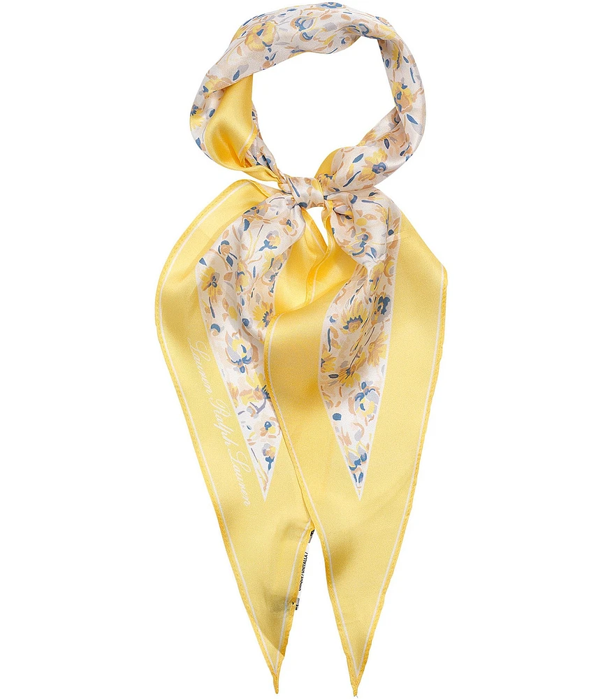 Lauren Ralph Lauren Floral Small Diamond Silk Scarf