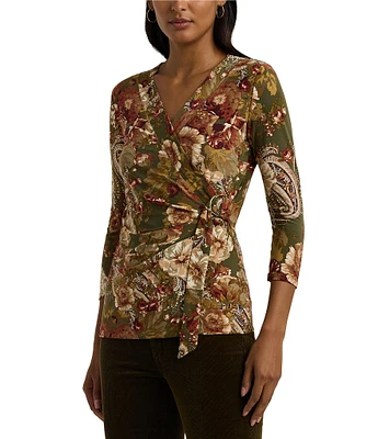 Lauren Ralph Lauren Floral Stretch Jersey Top