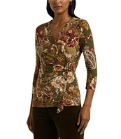 Lauren Ralph Lauren Floral Stretch Jersey Top