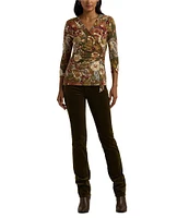 Lauren Ralph Lauren Floral Stretch Jersey Top