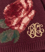 Lauren Ralph Lauren Flower Intarsia Knit Beanie