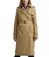 Lauren Ralph Lauren Water Repellent Belted Twill Trench Coat