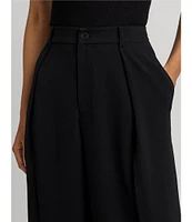 Lauren Ralph Lauren Double-Faced Georgette High Rise Wide Leg Pant