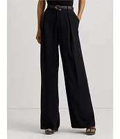 Lauren Ralph Lauren Double-Faced Georgette High Rise Wide Leg Pant