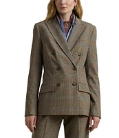 Lauren Ralph Lauren Glen Check Coordinating Stretch Wool Double-Breasted Blazer