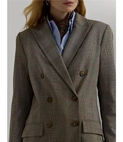 Lauren Ralph Lauren Glen Check Coordinating Stretch Wool Double-Breasted Blazer