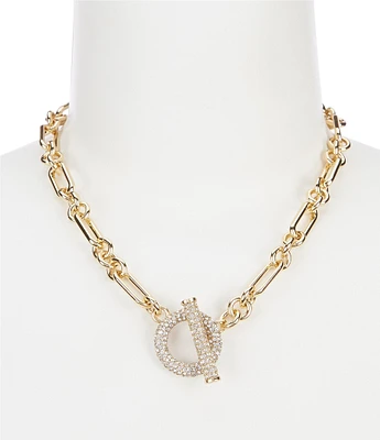 Lauren Ralph Lauren Gold Pave Toggle Collar Necklace