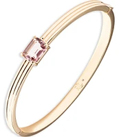 Lauren Ralph Lauren Gold Tone Antique Pink Stone Bangle Bracelet