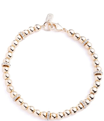 Lauren Ralph Lauren Gold Tone Crystal Flex Line Bracelet