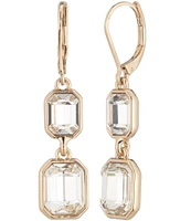 Lauren Ralph Lauren Gold Tone Crystal Stone Double Linear Earrings