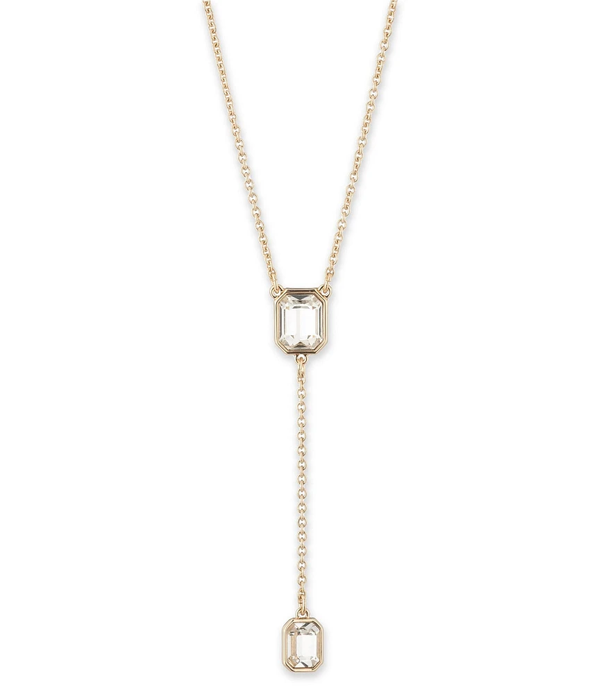 Lauren Ralph Lauren Gold Tone Crystal Y Necklace