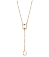 Lauren Ralph Lauren Gold Tone Crystal Y Necklace