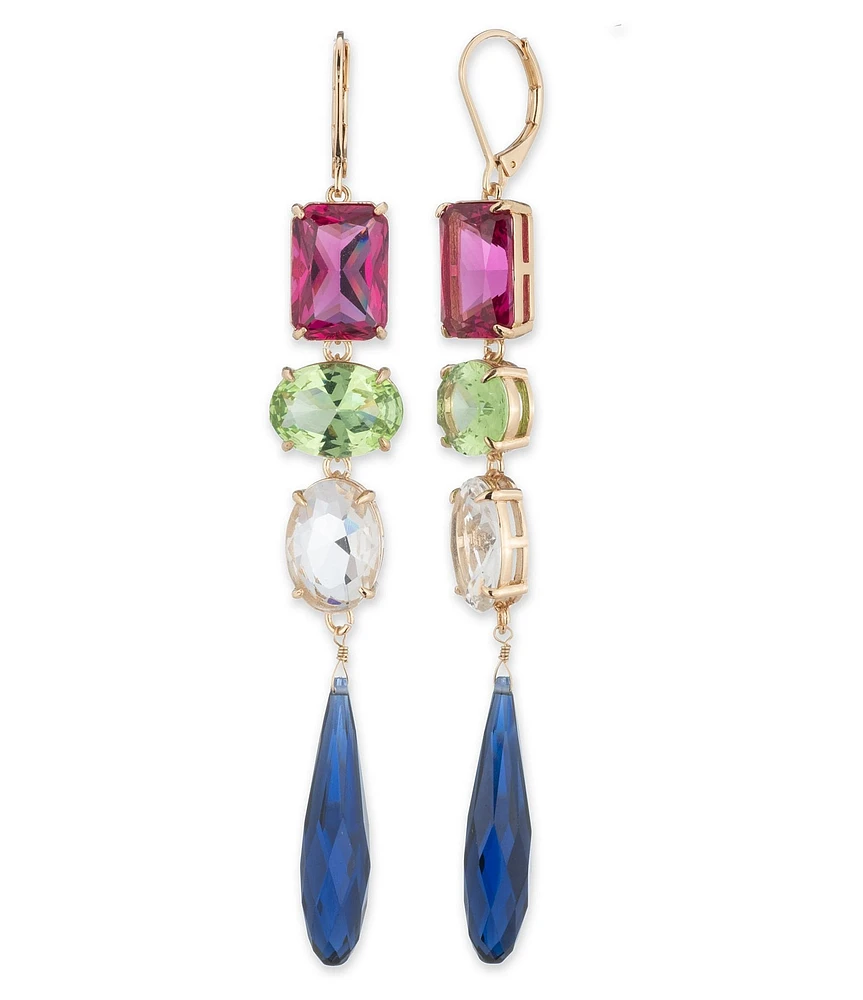 Lauren Ralph Lauren Jewel Tone Stone Linear Earrings