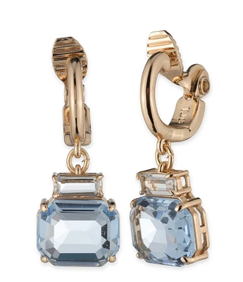 Lauren Ralph Lauren Gold Tone Stone Clip Drop Earrings