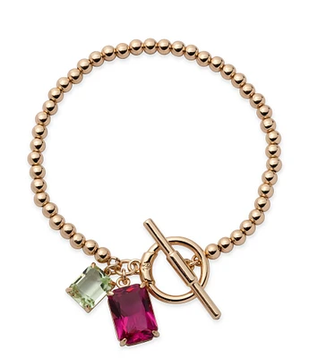 Lauren Ralph Lauren Gold Tone Stone Flex Line Bracelet