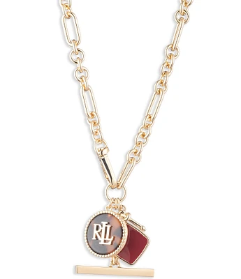 Lauren Ralph Lauren Gold Tone Tortoise Charm Short Pendant Necklace