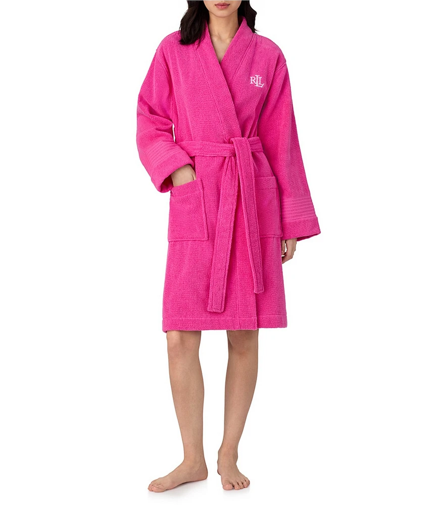 Lauren Ralph Lauren Greenwich Long Sleeve Terry Kimono Wrap Robe