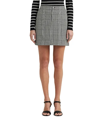 Lauren Ralph Lauren Hasneal Plaid Italian Tweed Mini Pencil Skirt