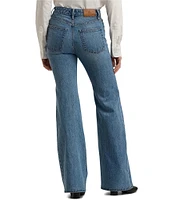 Lauren Ralph Lauren High Rise Full Length Flare Denim Jeans