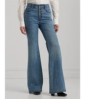 Lauren Ralph Lauren High Rise Full Length Flare Denim Jeans