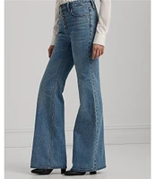 Lauren Ralph Lauren High Rise Full Length Flare Denim Jeans