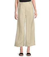 Lauren Ralph Lauren High Rise Pleated Cropped Wide Leg Pants