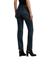 Lauren Ralph Lauren High Rise Straight Leg Ankle Jeans
