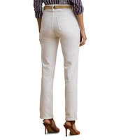 Lauren Ralph Lauren High-Rise Straight Leg Five Pocket Ankle Jeans