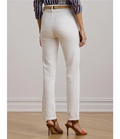 Lauren Ralph Lauren High-Rise Straight Leg Five Pocket Ankle Jeans