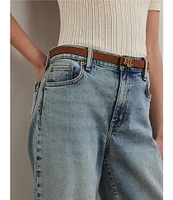 Lauren Ralph Lauren High-Rise Wide Leg Cropped Jeans