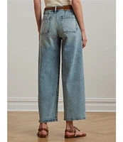 Lauren Ralph Lauren High-Rise Wide Leg Cropped Jeans