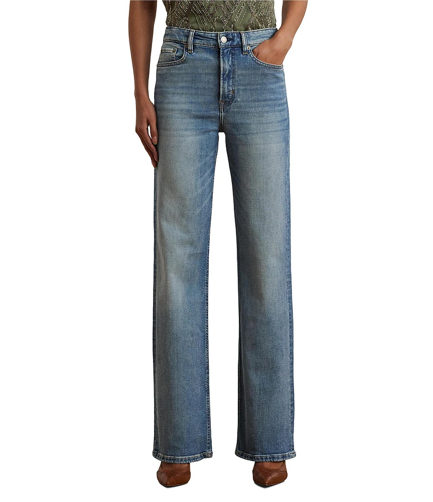 Lauren Ralph Lauren High Rise Wide-Leg Jeans