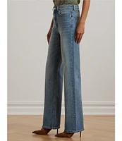 Lauren Ralph Lauren High Rise Wide-Leg Jeans
