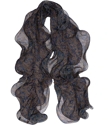 Lauren Ralph Lauren Holiday Paisley Ruffle Wrap Scarf