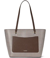 Lauren Ralph Lauren Houndstooth Medium Karly Tote Bag