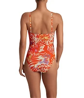 Lauren Ralph Lauren Island Breeze Wire U-Neck One Piece Swimsuit