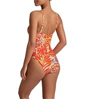 Lauren Ralph Lauren Island Breeze Wire U-Neck One Piece Swimsuit
